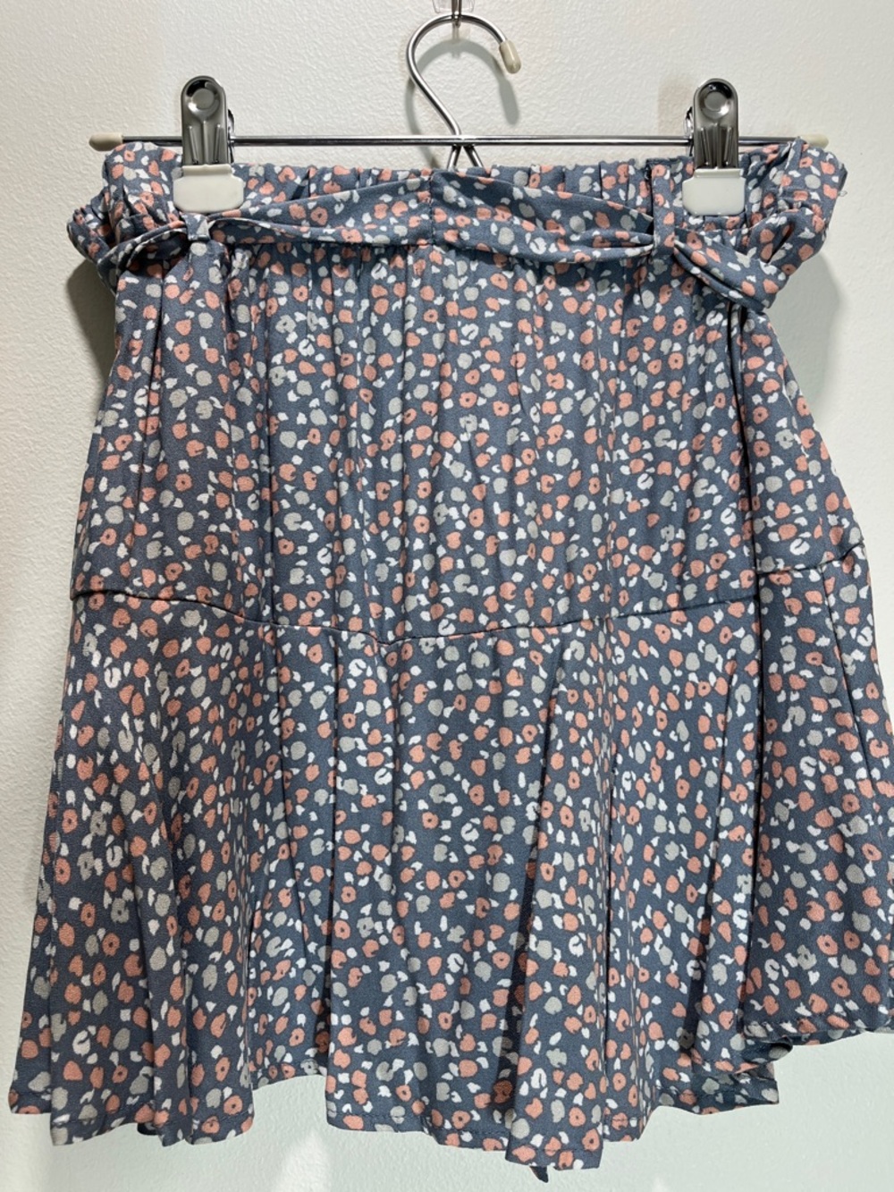URBAN Romantics Dusty Blue Circle Skirt with Pink & Cream Spots - Picture 2 of 4